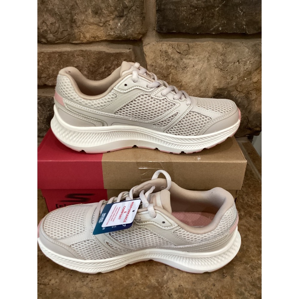 Skechers Go Run Consistent 2.0 Mapleton Natural Pink Womens 7 128651/NAT New - Picture 2 of 8